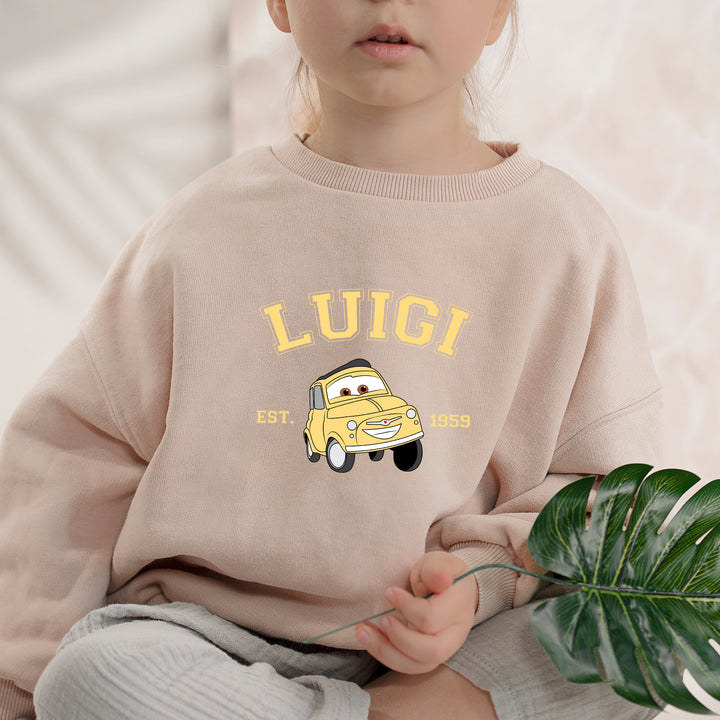 Personalized Disney Cars Luigi Kids Sweatshirt wokigi