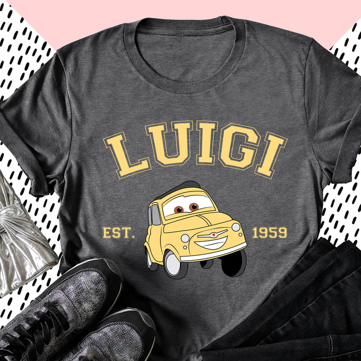 Personalized Disney Cars Luigi Adult T-shirt wokigi