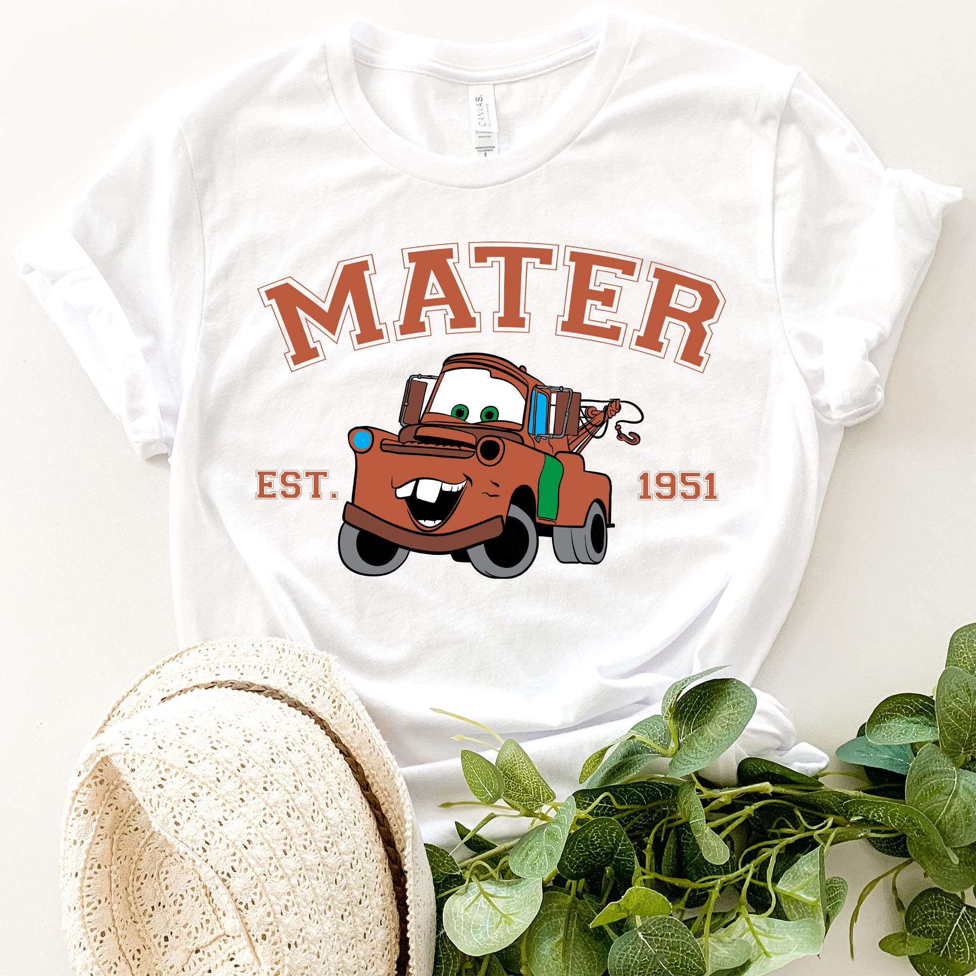 Personalized Disney Cars Mater Adult T Shirt wokigi L Red