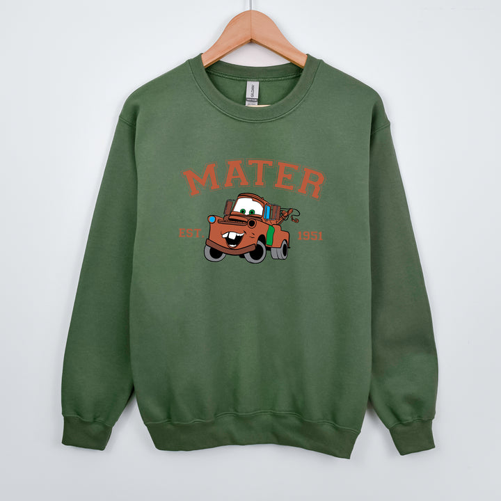 Personalized Disney Cars Mater Adult Sweatshirt wokigi