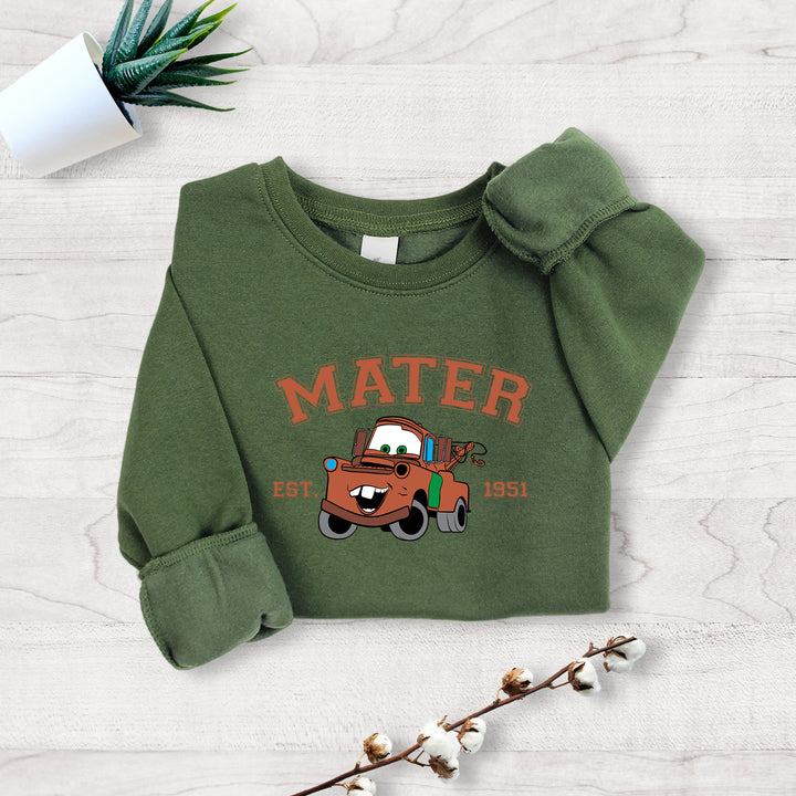 Personalized Disney Cars Mater Kids Sweatshirt wokigi