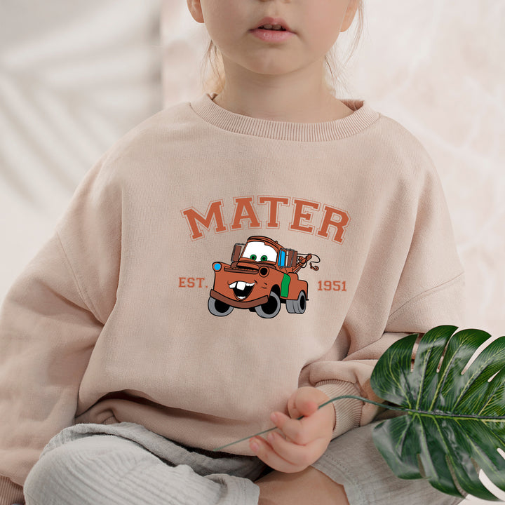 Personalized Disney Cars Mater Kids Sweatshirt wokigi