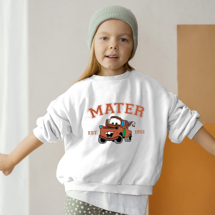 Personalized Disney Cars Mater Kids Sweatshirt wokigi