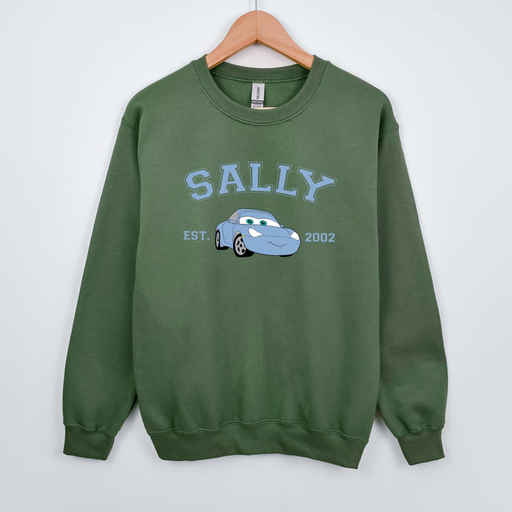 Personalized Disney Cars Sally Adult Sweatshirt wokigi