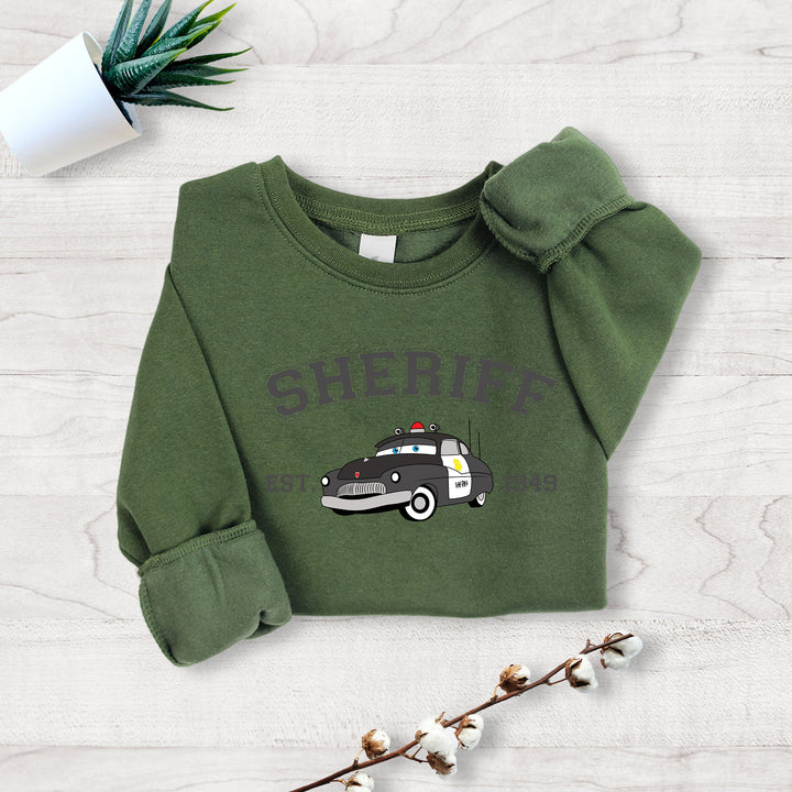 Personalized Disney Cars Sheriff Kids Sweatshirt wokigi