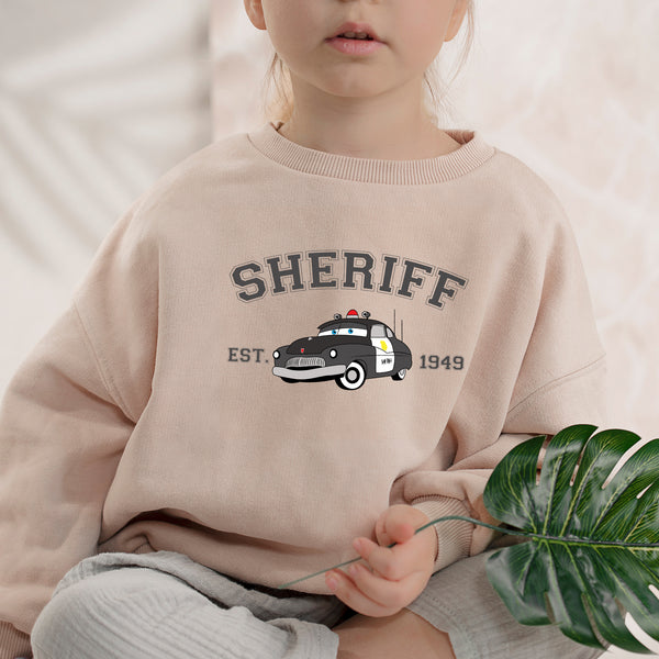 Personalized Disney Cars Sheriff Kids Sweatshirt wokigi