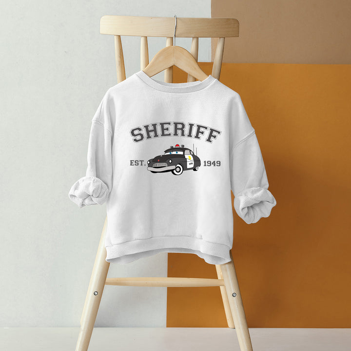 Personalized Disney Cars Sheriff Kids Sweatshirt wokigi