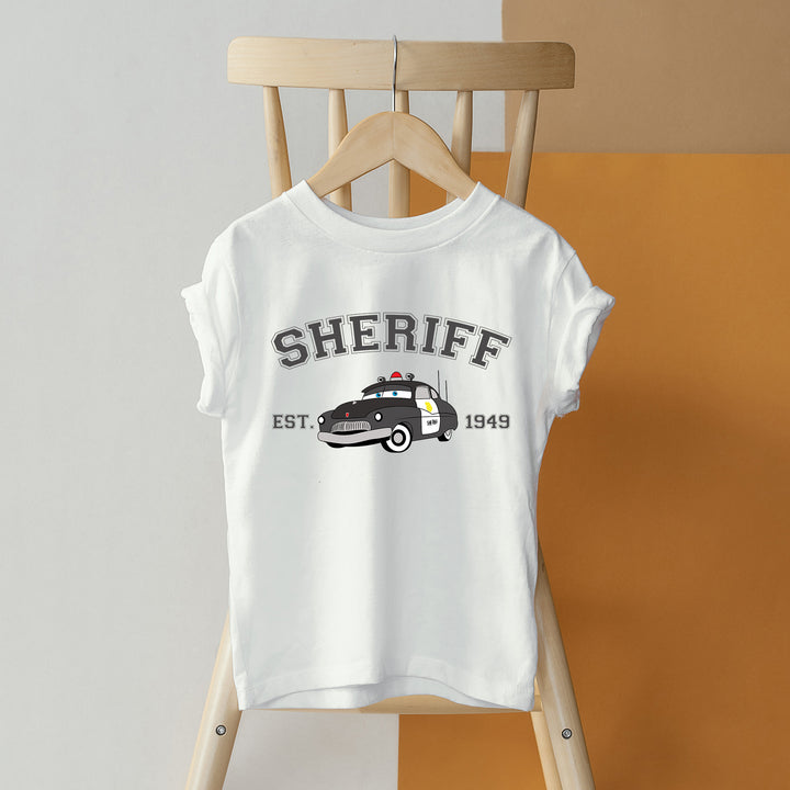 Personalized Disney Cars Sheriff Toddler T-shirt wokigi