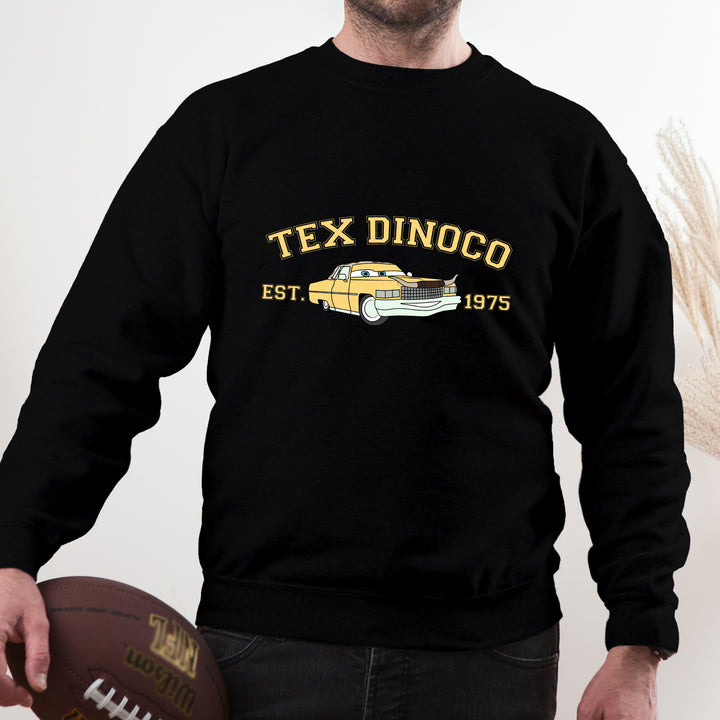 Personalized Disney Cars Tex Dinoco Adult Sweatshirt - wokigi