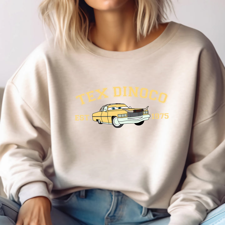 Personalized Disney Cars Tex Dinoco Adult Sweatshirt - wokigi