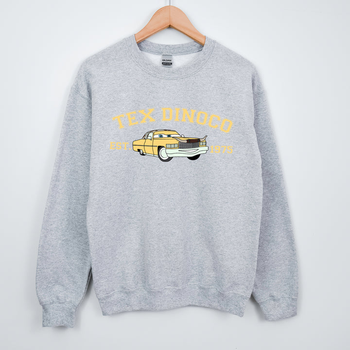 Personalized Disney Cars Tex Dinoco Adult Sweatshirt - wokigi