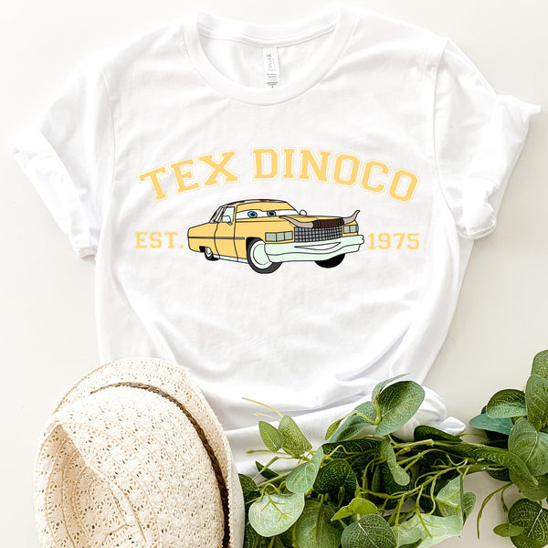 Personalized Disney Cars Tex Dinoco Adult T-shirt wokigi