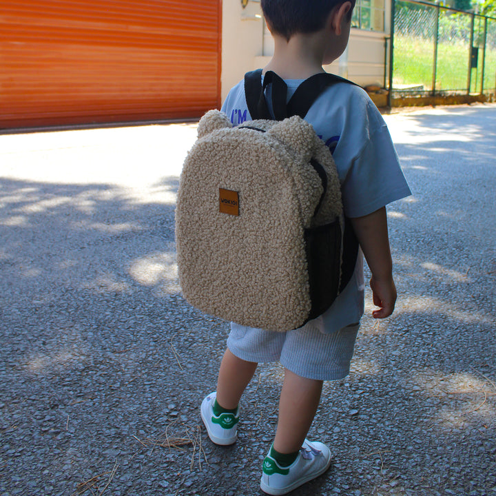 Personalized Coffee Milk Teddy Bear Kids Medium Backpack wokigi