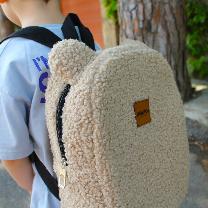 Personalized Coffee Milk Teddy Bear Kids Medium Backpack wokigi