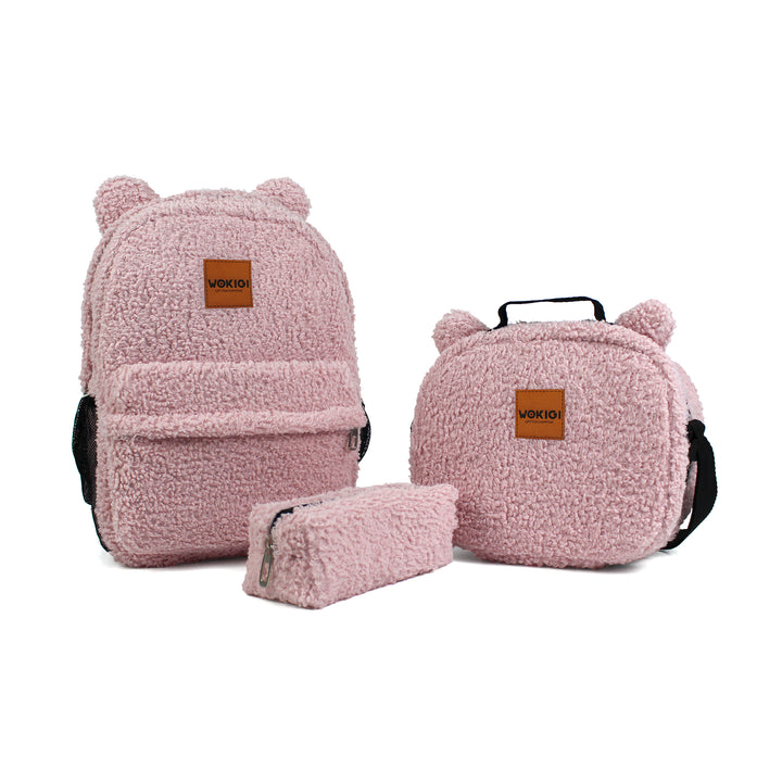 Personalized Coffee Milk Teddy Bear Backpack & Lunch Bag Set wokigi