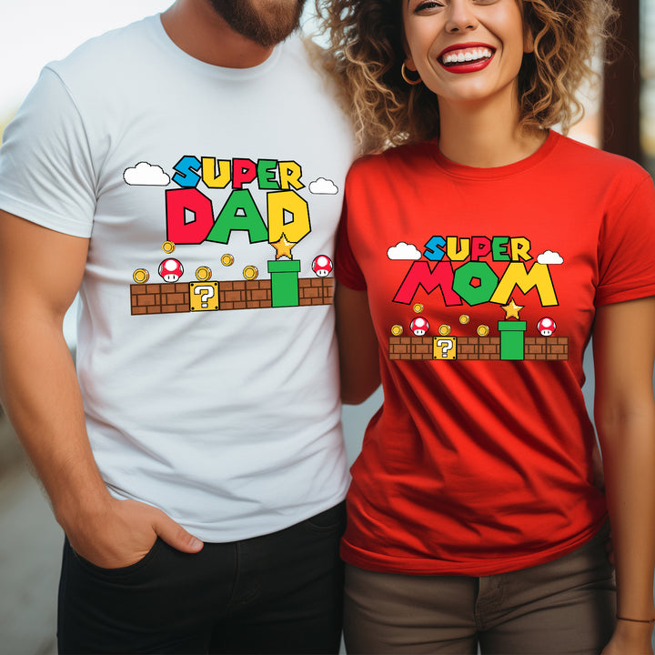 Super Mario Custom Name Adult T-shirt wokigi